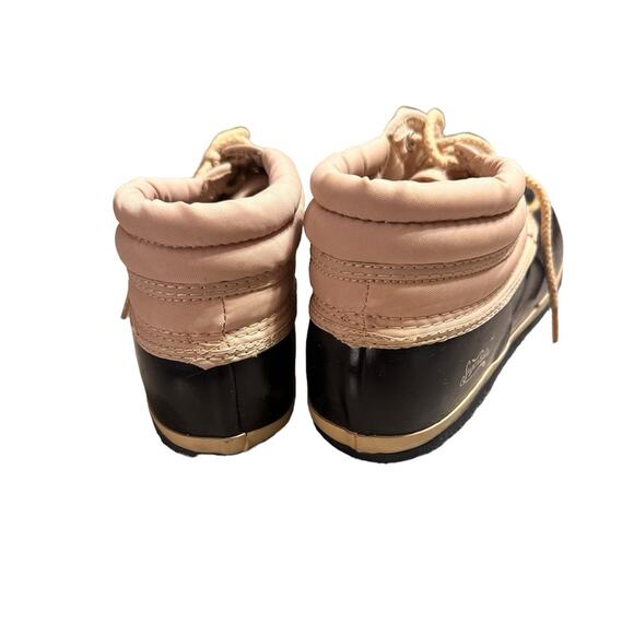 Sugar Babies Vintage Duck Boots Women’s Size 10 Black and Tan - Picture 6 of 9